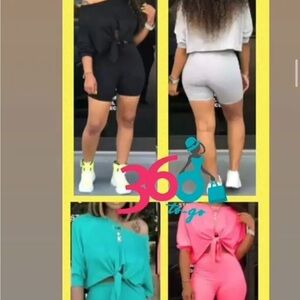 Trendy Two-Piece Biker Short Set
